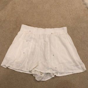 White flowy shorts